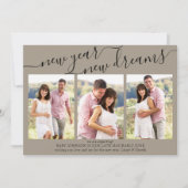 Nouvel an Nouvel rêve 3 Photo Grossesse Faire-part (Devant)