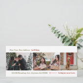 Nouvel An Nouvelle Adresse Carte de Déplacement Ph (Debout devant)