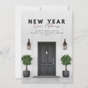 Nouvel an nouvelle adresse photo carte de vacances