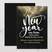 Nouvel An Nouvelle maison Faire-part de déménageme (Devant / Derrière)