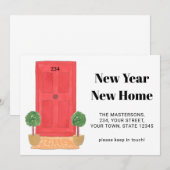 Nouvel An Nouvelle maison Faire-part de déménageme (Devant / Derrière)