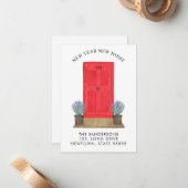 Nouvel An Nouvelle Maison Moving Faire-part Mini (Devant/Arrière en situation)