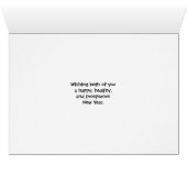 Nouvel An personnalisé pour mes deux papas, drapea (Intérieur Horizontal (Bas))