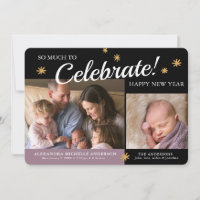 Nouvel An Photo Baby Girl Faire-part de naissance