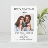 Nouvel an Photo Faire-part de grossesse (Debout devant)