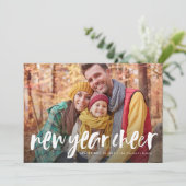 Nouvel an réjouir joueuse carte photo moderne (Debout devant)