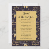 Nouvel An Soirée Invitation Champagne Feu d'artifi (Devant)