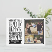 Nouvel An Souhaite Vacances Cartes photos (Debout devant)