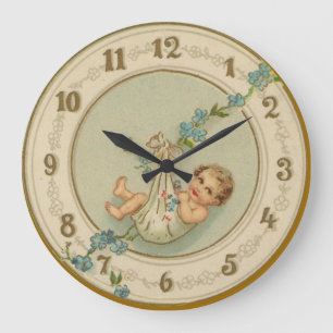 Nouvel An vintage Horloge Bébé