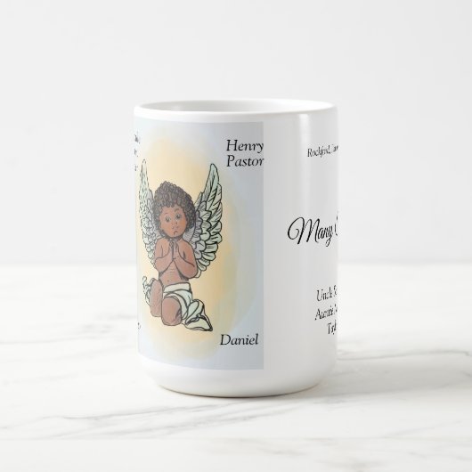 Nouvel ange bébé Merci Mapule Pasteur Henry Mug (Centre)