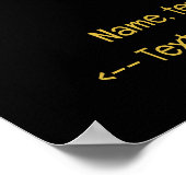 Nouvel An's Eve 18 x 12 Black & Gold Poster (Coin)