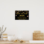 Nouvel An's Eve 18 x 12 Black & Gold Poster (Cuisine)