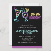 Nouvel an's eve invitation Cocktail Neon Glow (Devant)