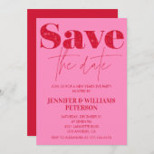 Nouvel an's eve invitation Enregistrer la date (Devant / Derrière)