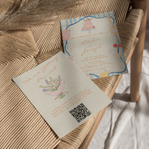 Nouvel Art à main levée Invitation de mariage avec