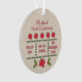 Nouvel état de naissance de bébé Noël, Faire-part  (devant)