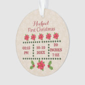 Nouvel état de naissance de bébé Noël, Faire-part  (devant)