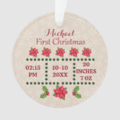 Nouvel état de naissance de bébé Noël, Faire-part  (devant)