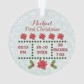 Nouvel état de naissance de bébé Noël, Faire-part  (dos)