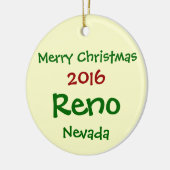 NOUVEL ORNEMENT 2016 DE JOYEUX NOËL DE RENO NEVADA (Gauche)