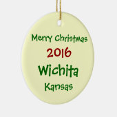 NOUVEL ORNEMENT 2016 DE JOYEUX NOËL DE WICHITA LE (Droite)