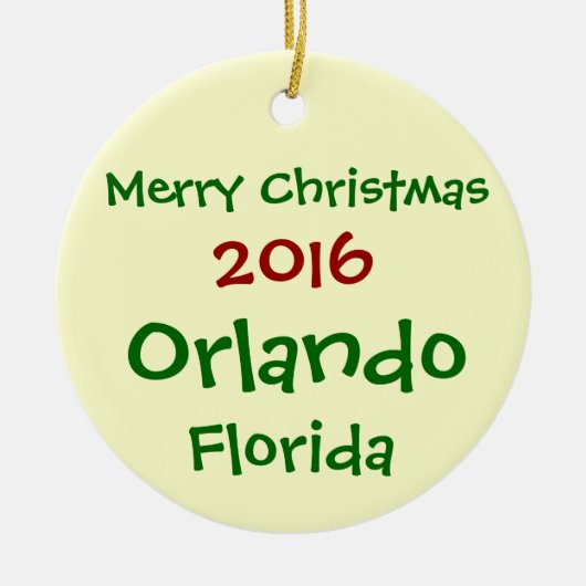 NOUVEL ORNEMENT 2016 DE JOYEUX NOËL D'ORLANDO LA (Devant)