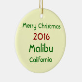 NOUVEL ORNEMENT 2016 DE NOËL DE MALIBU LA (Droite)
