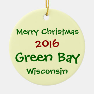 NOUVEL ORNEMENT 2016 DE NOËL DU WISCONSIN DE GREEN
