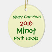NOUVEL ORNEMENT DE NOËL DE 2016 MINOT LE DAKOTA DU (Gauche)
