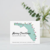 Nouvelle Accueil Floride Carte Lumières de Noël Dé (Debout devant)