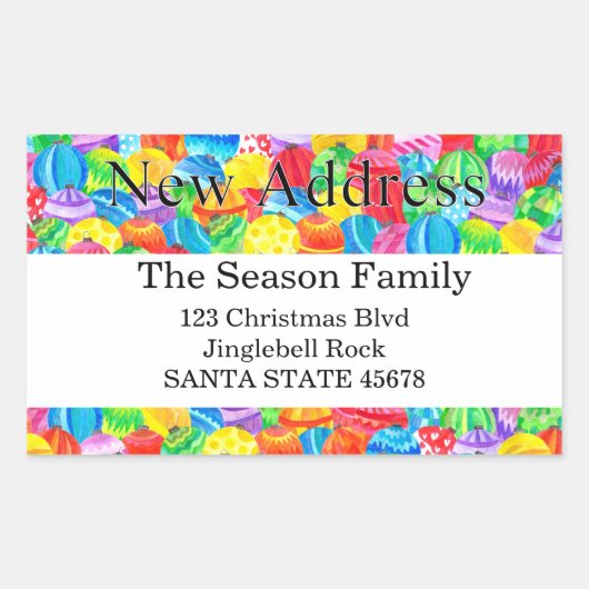 Nouvelle adresse autocollant aquarelle peint à la  (Devant)