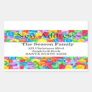 Nouvelle adresse autocollant aquarelle peint à la 