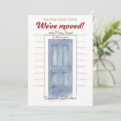 Nouvelle Adresse Bleu Fermer La Carte De Porte Ava (Debout devant)