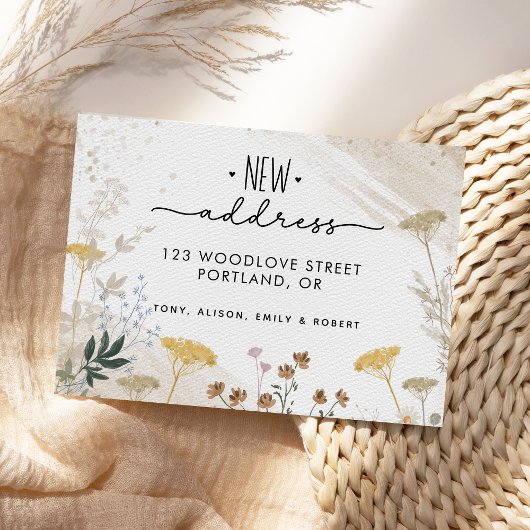 Nouvelle adresse botanique Nouvel An Faire-part de