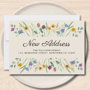 Nouvelle adresse Carte de déménagement Wildflower