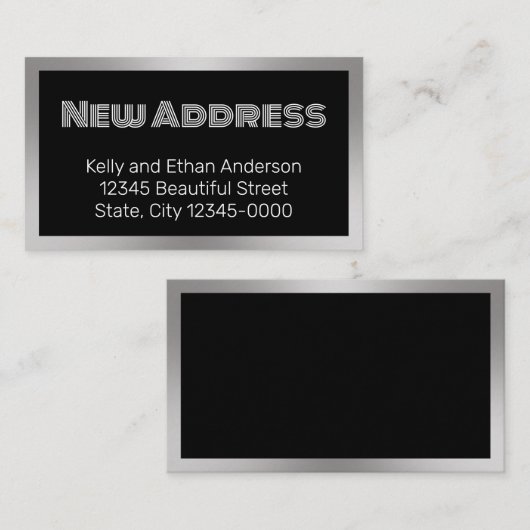 Nouvelle adresse Carte de Faire-part de déplacemen (Devant / Derrière)