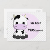 Nouvelle adresse - carte postale de notification d (Devant / Derrière)