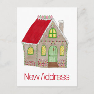 Nouvelle adresse Carte postale Maison en pain d'ép
