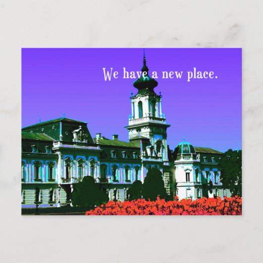 Nouvelle Adresse Carte Postale 'Nous Avons Une Nou (Devant)