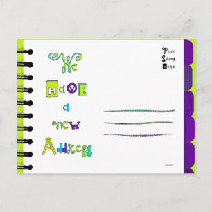 Nouvelle adresse Carte postale 'P-T'