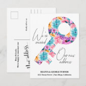 Nouvelle adresse de domicile, carte de annonce de (Devant / Derrière)