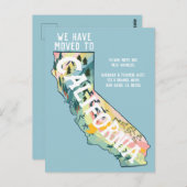 NOUVELLE ADRESSE Déménagé sur la Carte de l'État d (Devant / Derrière)