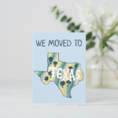 NOUVELLE ADRESSE Déplacement de l'état TEXAS Carte (Debout devant)