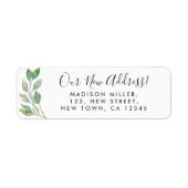 Nouvelle adresse Étiquette d'adresse de retour ver (Devant)