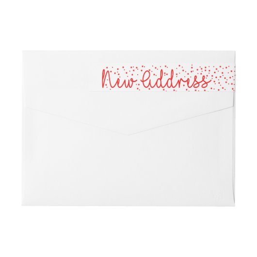 Nouvelle adresse étiquette d'écriture Snowflake (Dos)