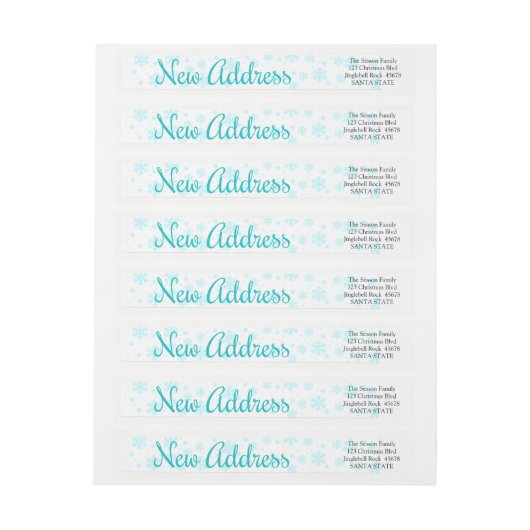 Nouvelle adresse étiquette d'écriture Snowflake (Feuille)
