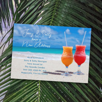 Nouvelle Adresse Faire-part Beach Couples
