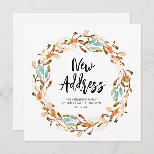 Nouvelle adresse faire-part de déplacement des cou (Devant / Derrière)