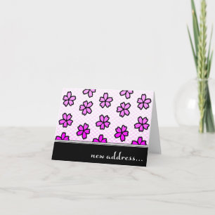 nouvelle adresse faire-part : fleurs rétro