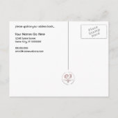 nouvelle adresse faire-part : fleurs rétro (Dos)